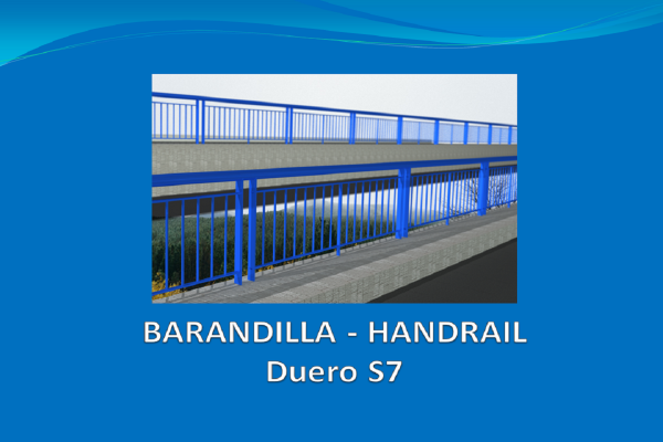 Handrail DUERO S7 2,6m with anchor plate