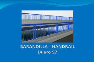 Barandilla DUERO S7 2,6m con placa de anclaje