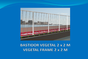 Vegetal frame 2x2 m with anchor plate